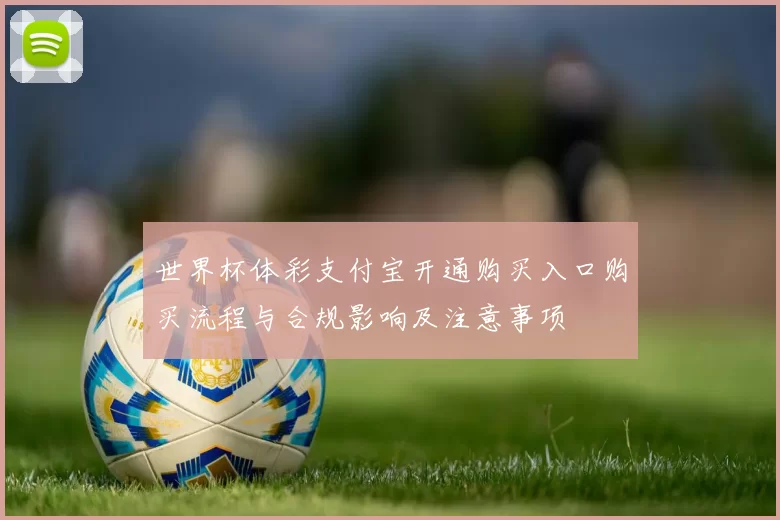 世界杯体彩支付宝开通购买入口购买流程与合规影响及注意事项